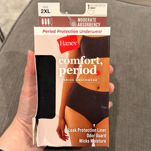 Hanes Comfort, Period. Women's Cotton Brief Period Underwear    briefs panties - Picture 2 of 5